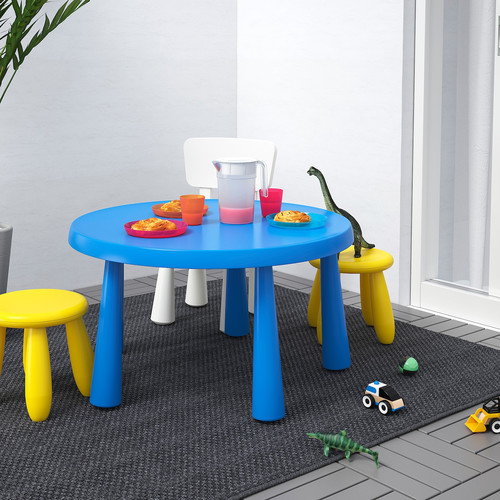 MAMMUT Children's table, in/outdoor blue, 85 cm