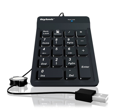 Keysonic Wired Numeric Keyboard ACK-118BK2 dust-and waterproof IP6