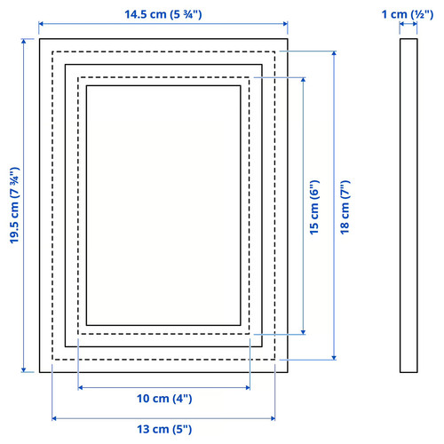 LOMVIKEN Frame, black, 13x18 cm