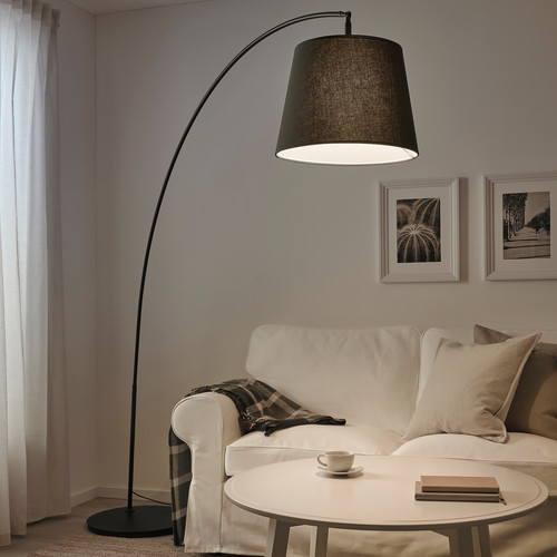 SKOTTORP Lamp shade, grey, 42 cm