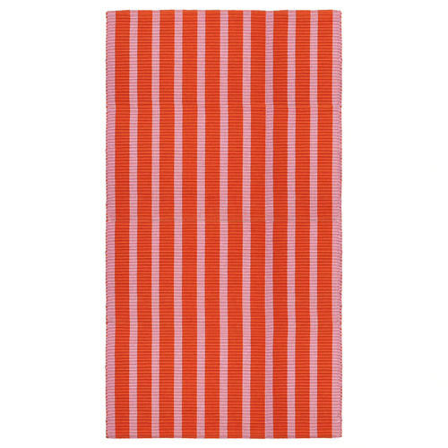 VÄGSKYLT Rug, flatwoven, pink/orange, 80x150 cm