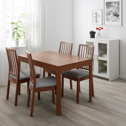 EKEDALEN Extendable table, brown, 120/180x80 cm