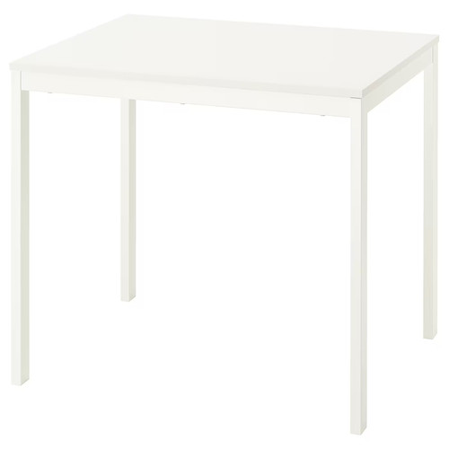 VIHALS Extendable table, white, 84/120x74 cm
