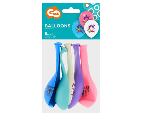 Balloons Unicorn 12" 5pcs