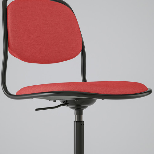 ÖRFJÄLL Swivel chair, black/Vissle red