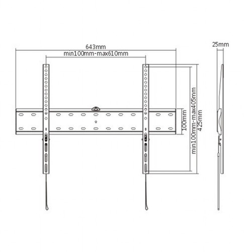Gembird TV Wall Mount, fixed, 37-70" 40kg