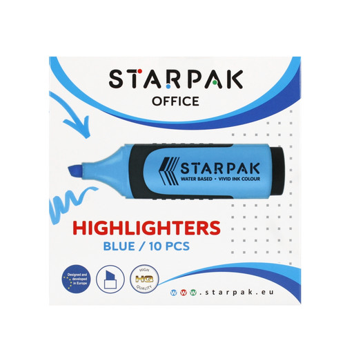 Starpak Highlighter, blue, 10-pack