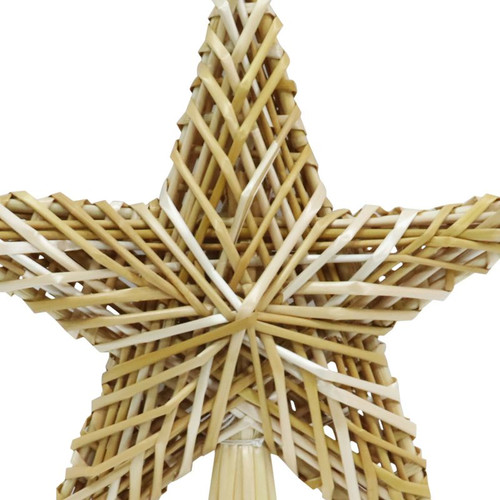 Straw Christmas Tree Topper, 25 cm