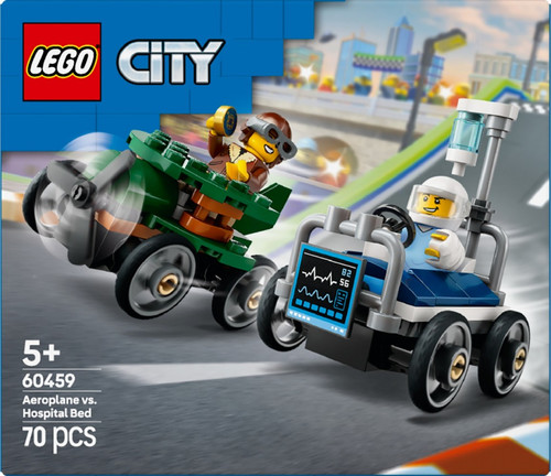 LEGO City Airplane vs. Hospital Bed Race Car Pack 5+