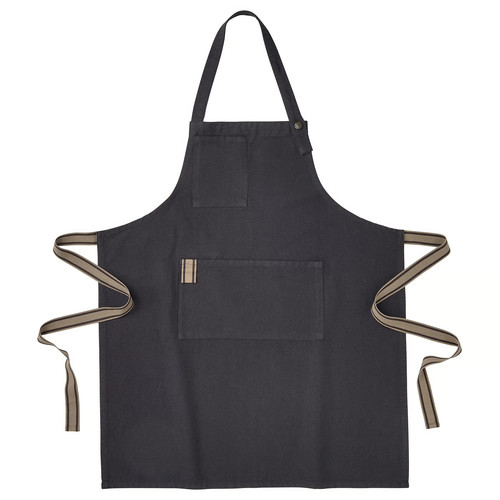 SANDVIVA Apron, dark grey, 69x85 cm