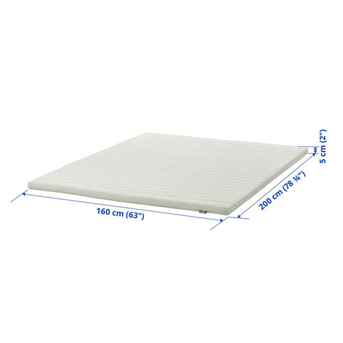 NISSEHOLM Mattress pad, white, 160x200 cm