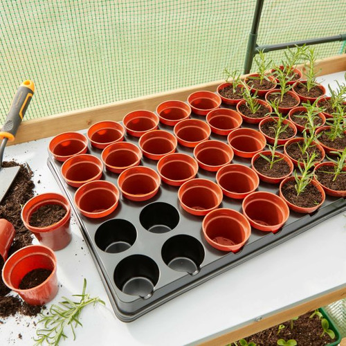 GoodHome Seed Pots 40pcs with Tray