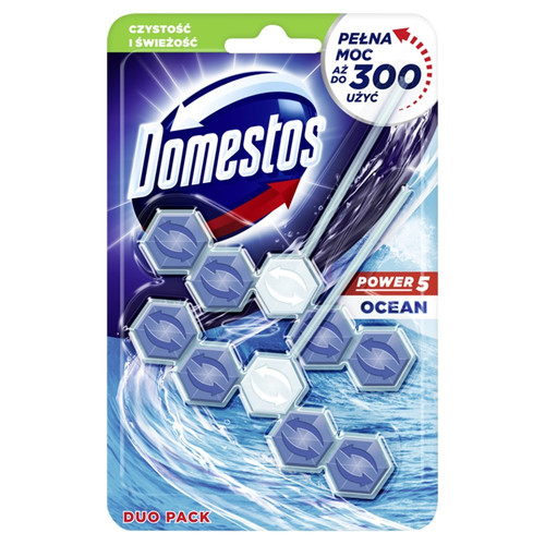 Domestos Power 5 Ocean Toilet Freshener 2 x 55g