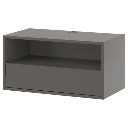 EKET Media shelf, dark grey, 70x35x35 cm