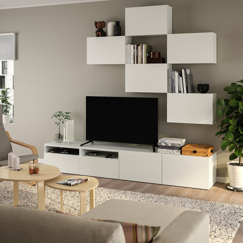 BESTÅ TV storage combination, white/Lappviken, 240x42x230 cm