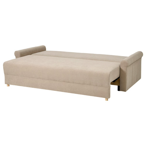 DÅNHULT 3-seat sofa-bed, Silkeryd dark grey-beige