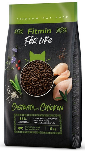 Fitmin Cat For Life Dry Food Castrate Chicken 8kg