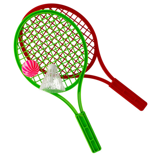 Rocket Play Set - 2 Rackets, Ball, Shuttlecock 3+
