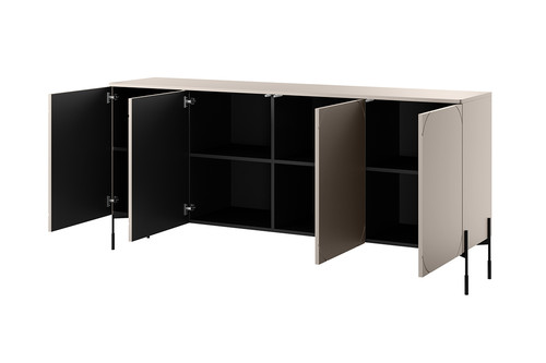 Four-Door Cabinet Sonatia 200 cm, cashmere