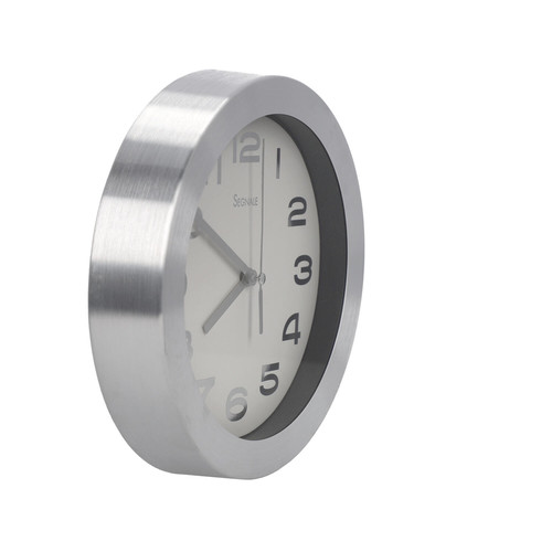 Wall Clock Ago, chrome/white