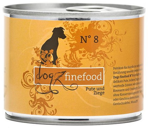 Dogz Finefood N.08 Turkey & Goat Wet Food 200g
