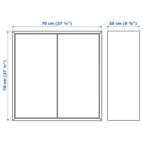 EKET Wall-mounted cabinet combination, dark grey/grey-green, 175x35x70 cm