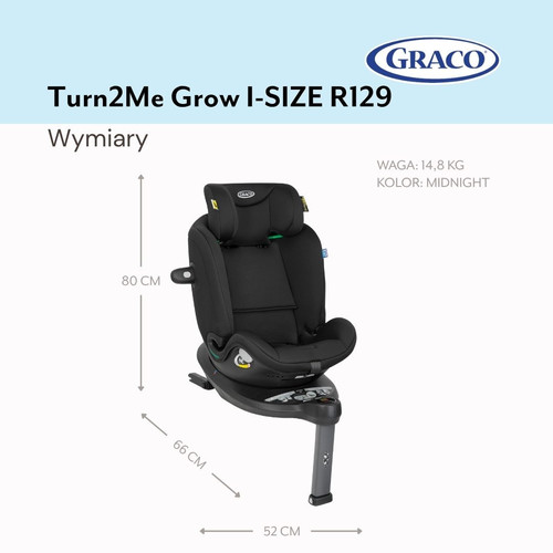 Graco Turn2Me Grow i-Size R129 Car Seat Iron