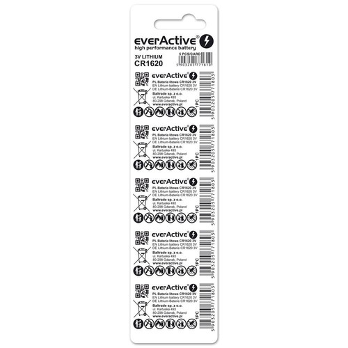 everActive Mini Battery CR1620 5pcs