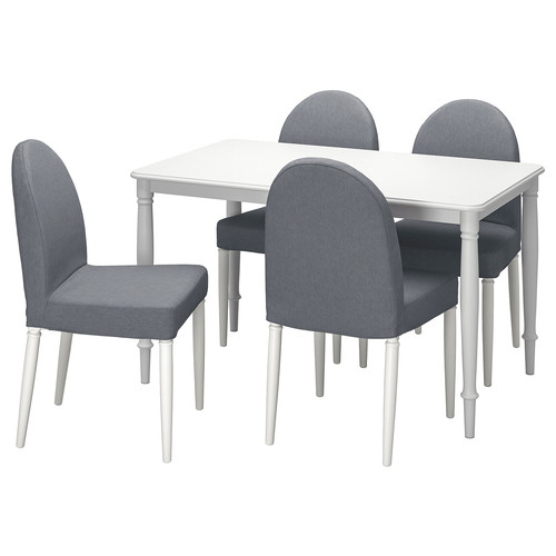 DANDERYD / DANDERYD Table and 4 chairs, white/Vissle grey, 130 cm