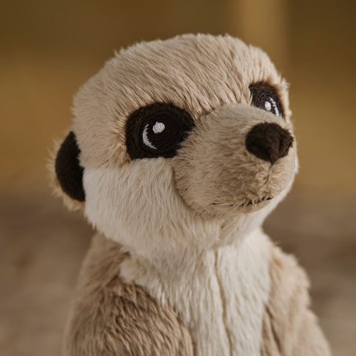 SANDLÖPARE Soft toy, meerkat/beige, 20 cm