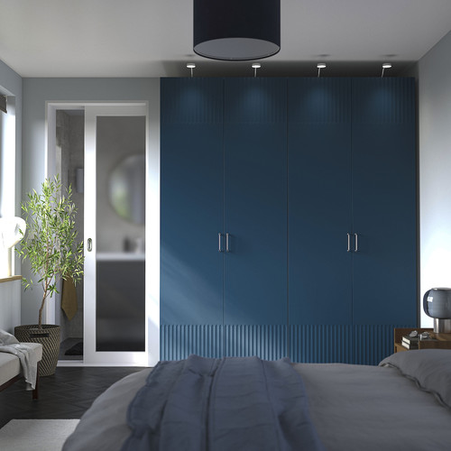 PAX / FYRUDDEN Wardrobe combination, white/white, 200x60x236 cm