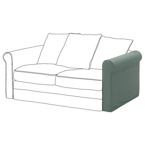 GRÖNLID Cover for armrest, Tallmyra light green