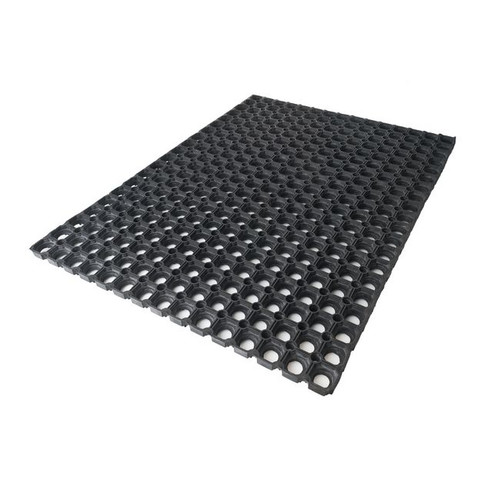 Rubber Door Mat Colours 60x80cm, black