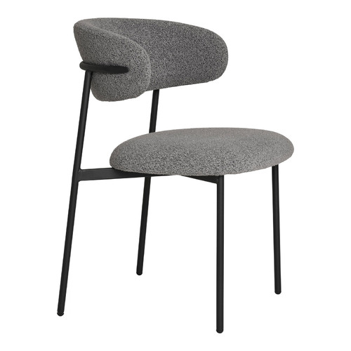 Boucle Dining Chair Mira Light Gray