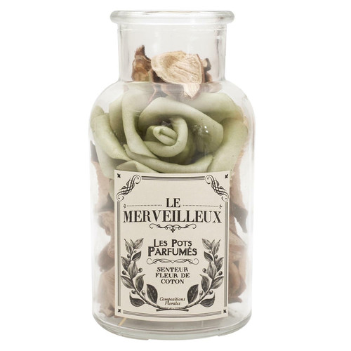 Scented Potpourri Jar 12cm, green