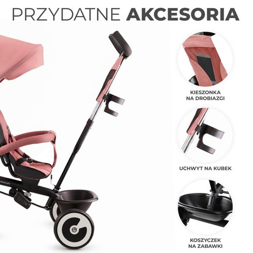 Kinderkraft Tricycle Aston, rose pink, 9m+