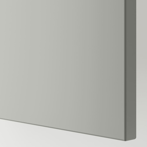 METOD High cab f oven w 2 doors/shelves, white/Havstorp light grey, 60x60x240 cm