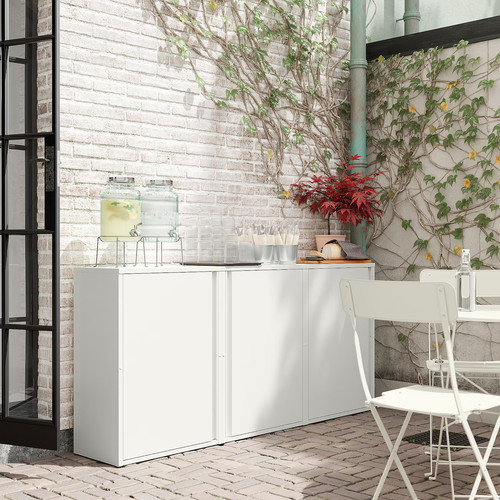 SUNDSÖ Cabinet, off-white outdoor/indoor, 60x35x86 cm