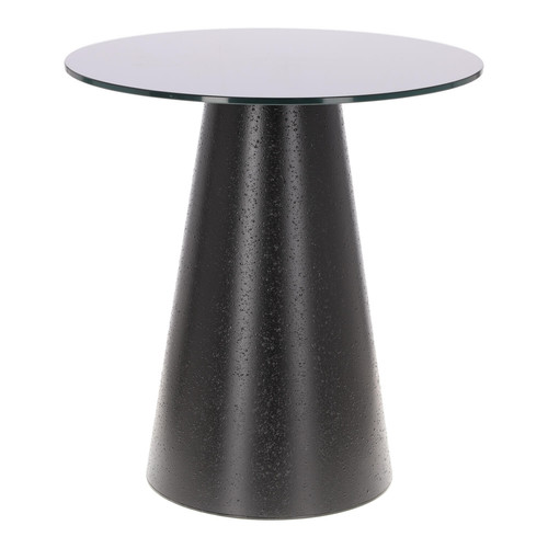 Coffee Table Soleilo 60cm, glass, round, black