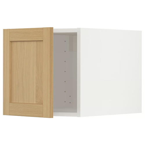 METOD Top cabinet, white/Forsbacka oak, 40x40 cm
