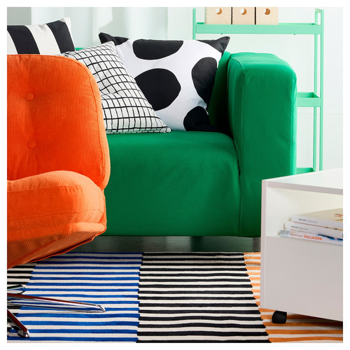 VÄNDPLATS Rug, low pile, multicolour/stripe, 170x240 cm