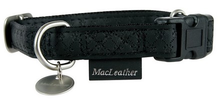 Zolux Dog Collar Mac Leather 25mm, black