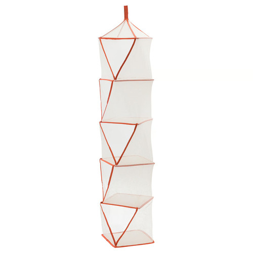 TIGERFINK Storage with 5 compartments, beige/orange