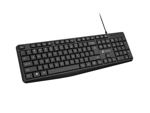 NATEC Keyboard Nautilus US, slim, black
