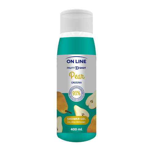 On Line Fruity Shot Shower Gel Pear 92% Natural Vegan 400ml