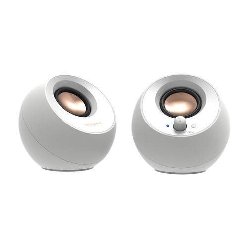 Creative Pebble V3 2.0 Desktop Speakers, White