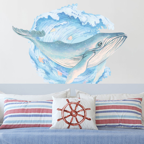 Wall Sticker 85x109cm - Whale