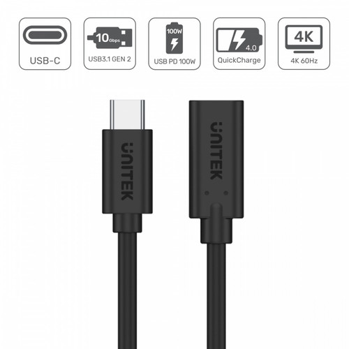 Unitek Extension Cable USB-C 3.1 M/F 0.5m C14086B