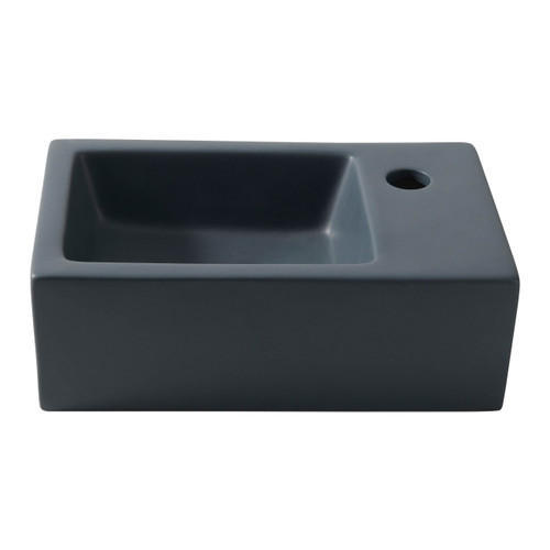 GoodHome Countertop Wash-Basin Peyto 37 x 23.5 cm, grey