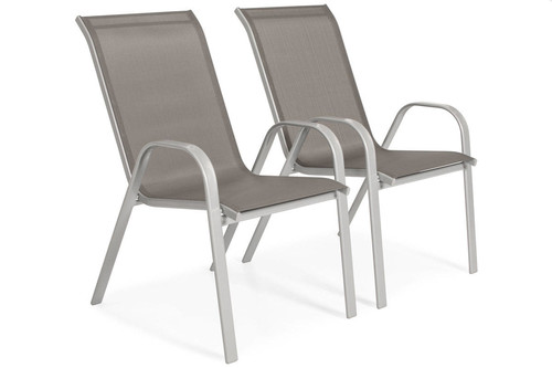 Outdoor Dining Furniture Set PORTO, silver